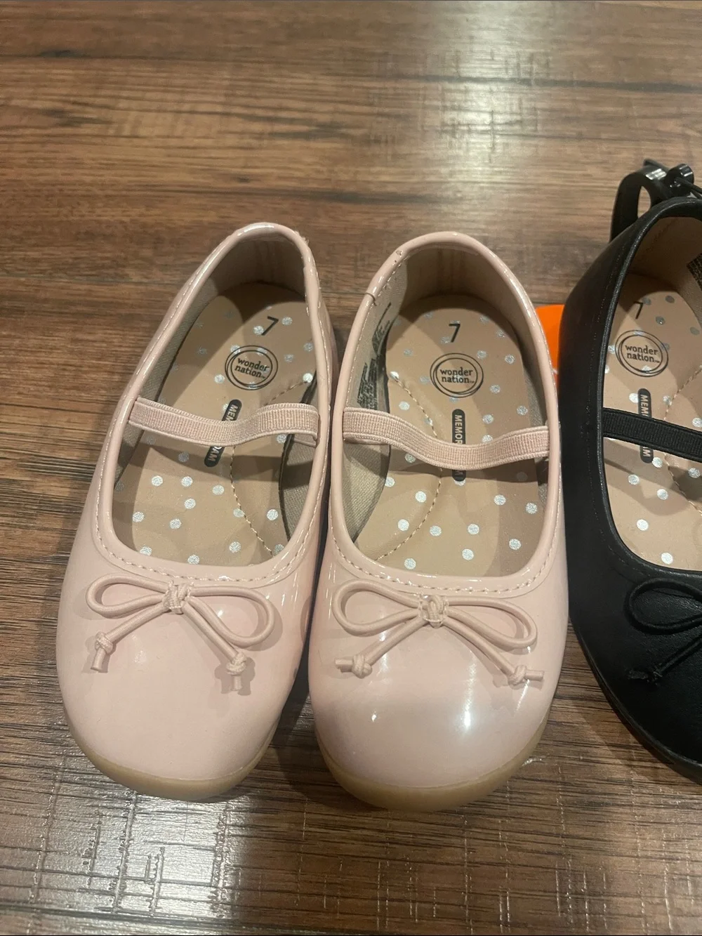 wonder nation Girls Mary Jane Dress Shoes in Pink, Black, and White